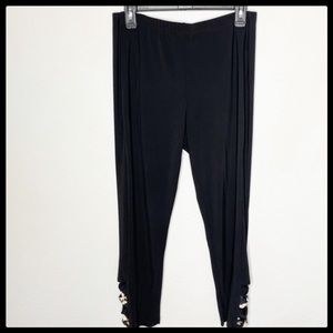 Black Leggings with Side Details